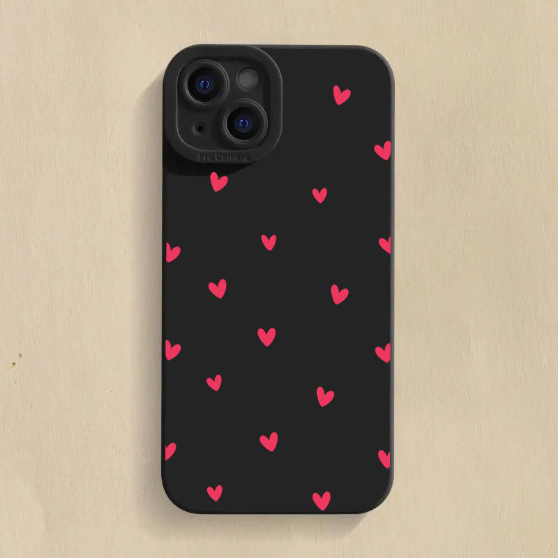 Zwarte Love Heart beschermhoes - Samsung Galaxy A55 recensie en prijs